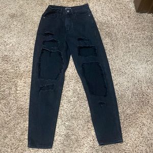 Distressed Mom Jeans